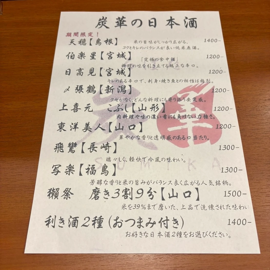 Nakano Robata Sumika Menu photo 8